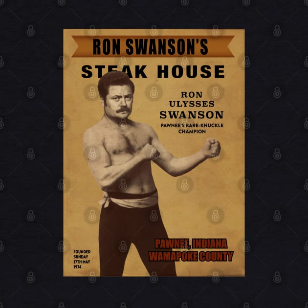 ron swanson's steak house by Naive Rider